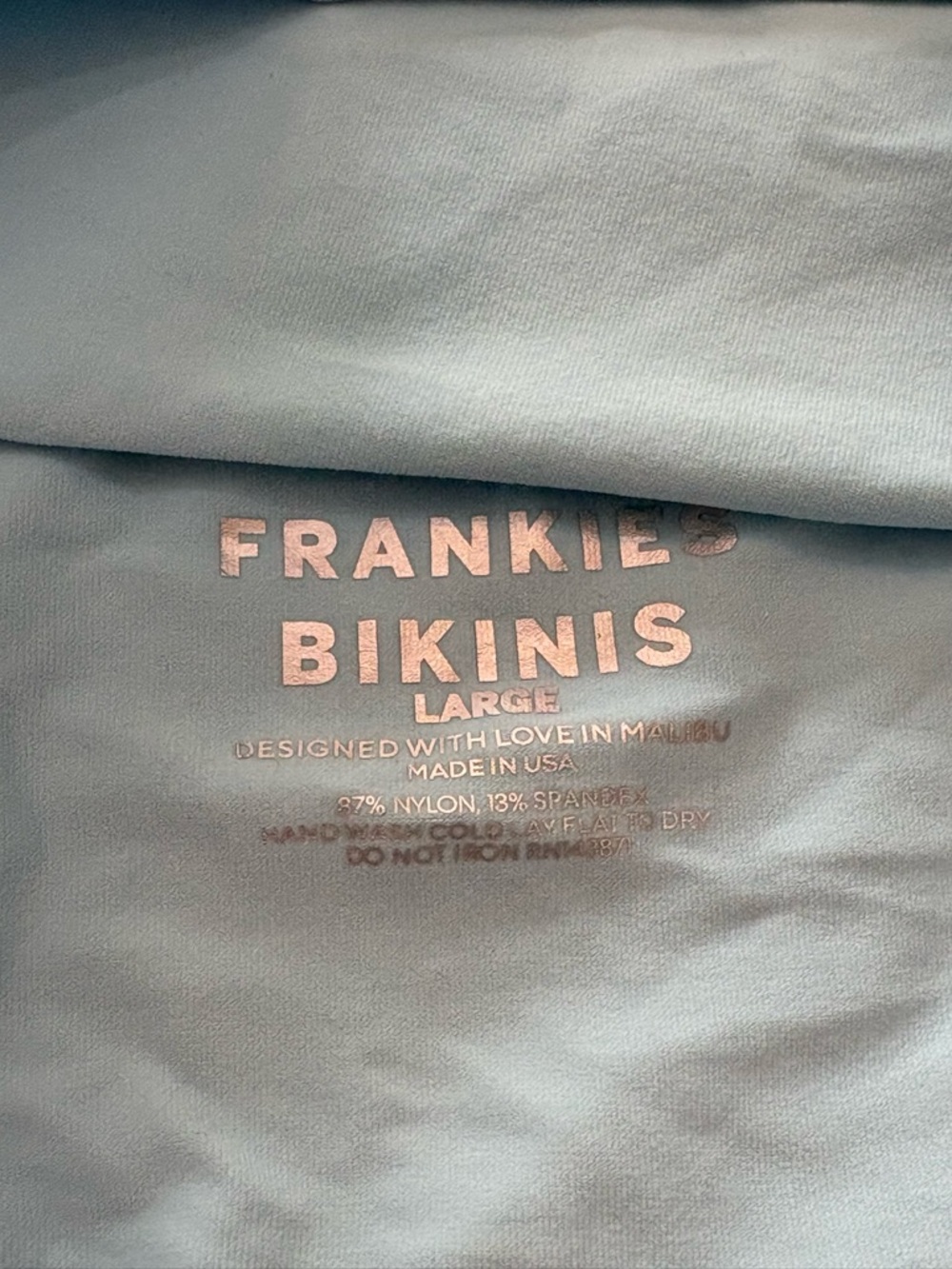 Frankie's Bikinis Light Blue Metallic Halter Bikini with Ruffle Skirt B22 - Picture 11 of 11